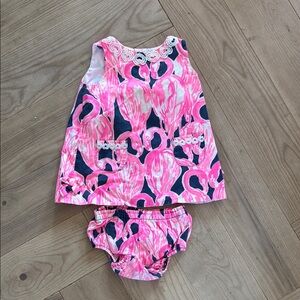 Lilly Pulitzer Pink and Blue Flamingo dress